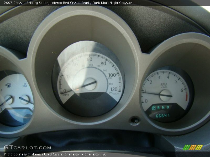 Inferno Red Crystal Pearl / Dark Khaki/Light Graystone 2007 Chrysler Sebring Sedan