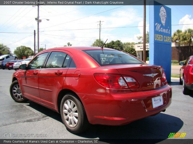 Inferno Red Crystal Pearl / Dark Khaki/Light Graystone 2007 Chrysler Sebring Sedan