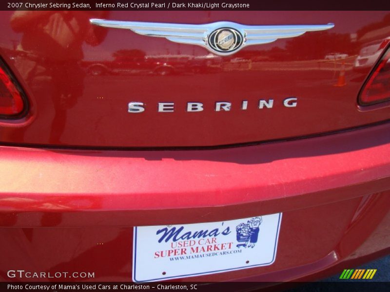 Inferno Red Crystal Pearl / Dark Khaki/Light Graystone 2007 Chrysler Sebring Sedan