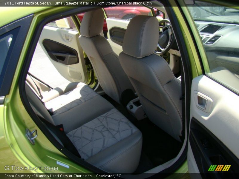 Lime Squeeze Metallic / Light Stone/Charcoal Black Cloth 2011 Ford Fiesta SE Sedan