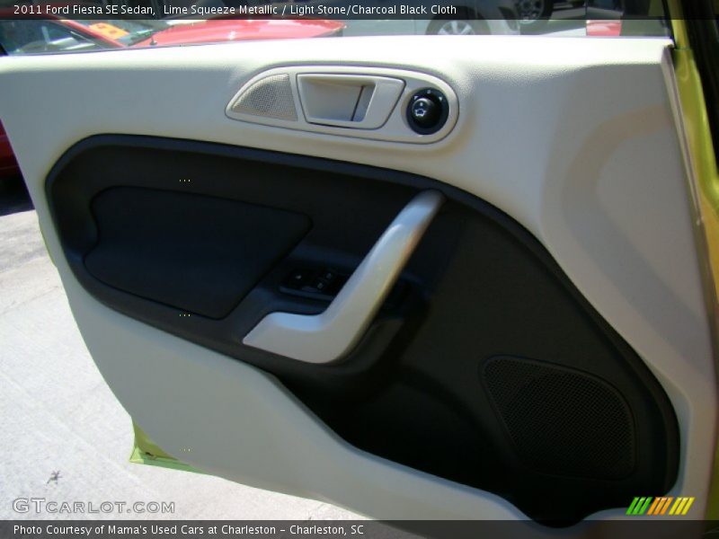 Lime Squeeze Metallic / Light Stone/Charcoal Black Cloth 2011 Ford Fiesta SE Sedan