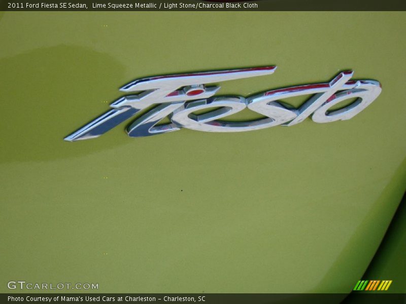 Lime Squeeze Metallic / Light Stone/Charcoal Black Cloth 2011 Ford Fiesta SE Sedan