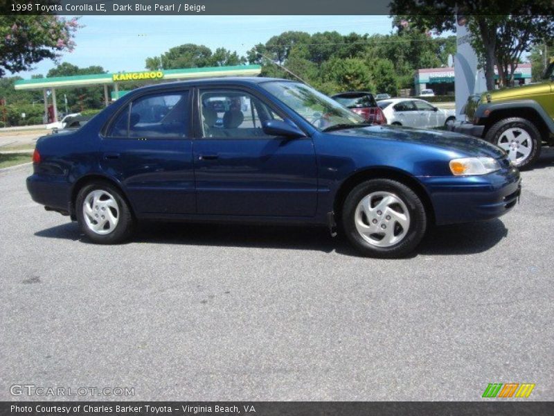 Dark Blue Pearl / Beige 1998 Toyota Corolla LE