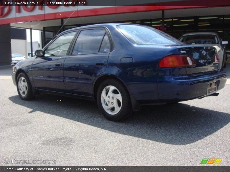 Dark Blue Pearl / Beige 1998 Toyota Corolla LE