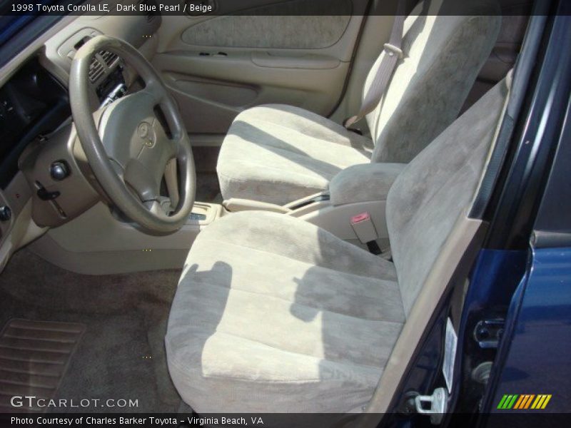 Dark Blue Pearl / Beige 1998 Toyota Corolla LE
