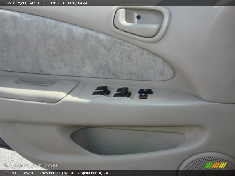 Dark Blue Pearl / Beige 1998 Toyota Corolla LE