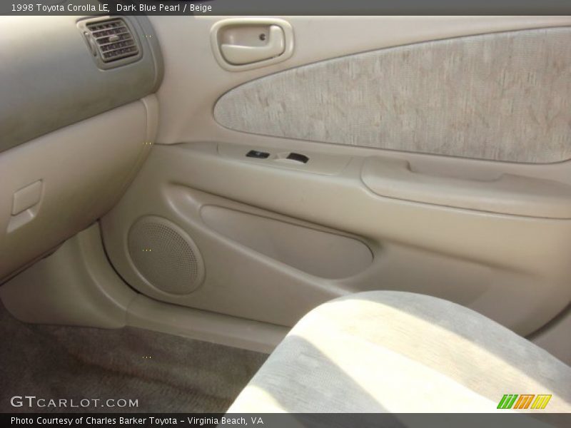 Dark Blue Pearl / Beige 1998 Toyota Corolla LE