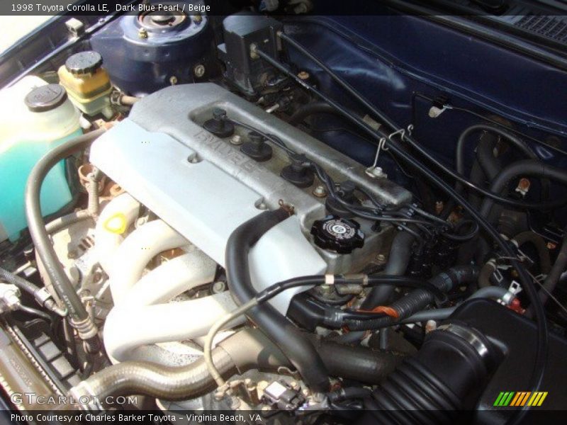 Dark Blue Pearl / Beige 1998 Toyota Corolla LE