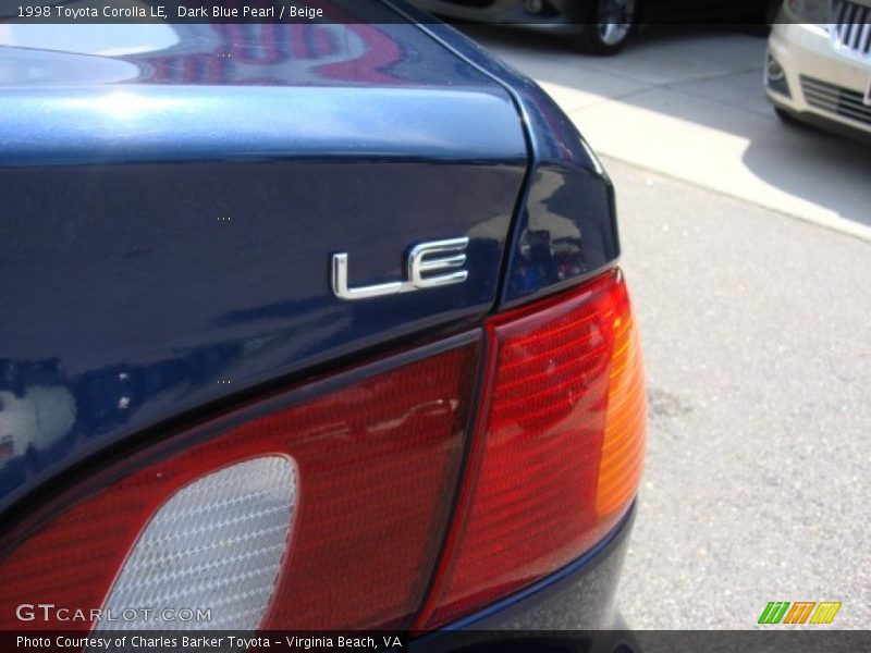 Dark Blue Pearl / Beige 1998 Toyota Corolla LE