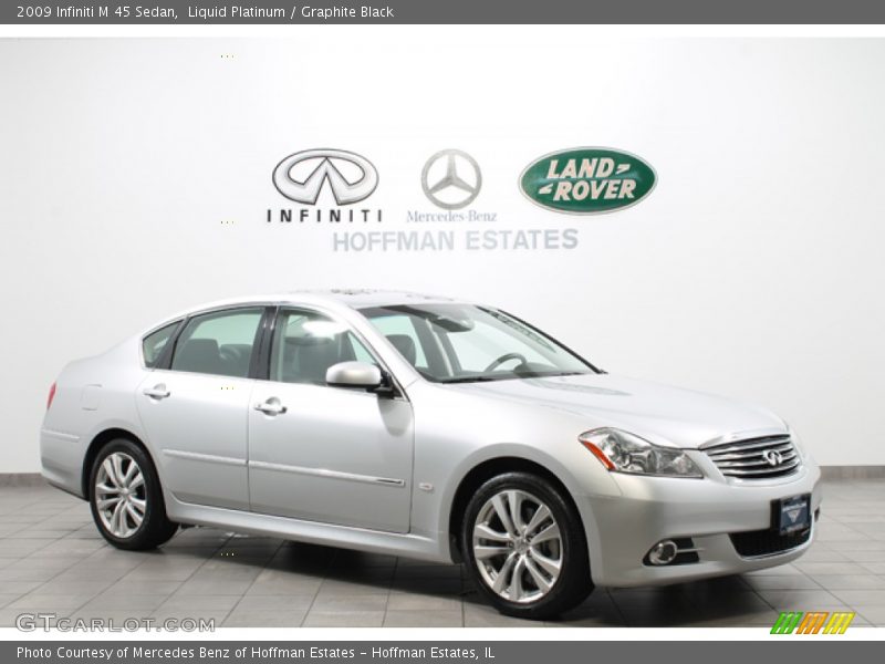 Liquid Platinum / Graphite Black 2009 Infiniti M 45 Sedan