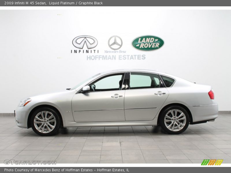Liquid Platinum / Graphite Black 2009 Infiniti M 45 Sedan