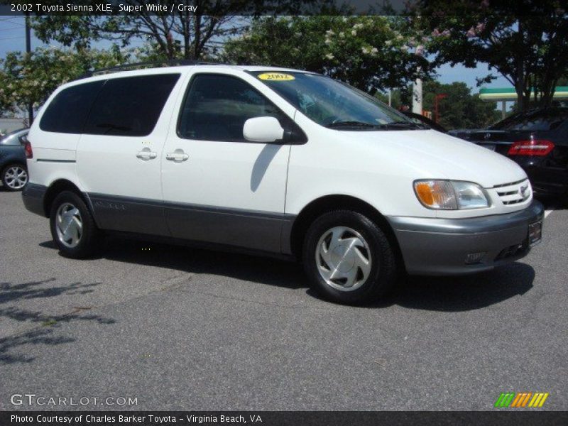 Super White / Gray 2002 Toyota Sienna XLE