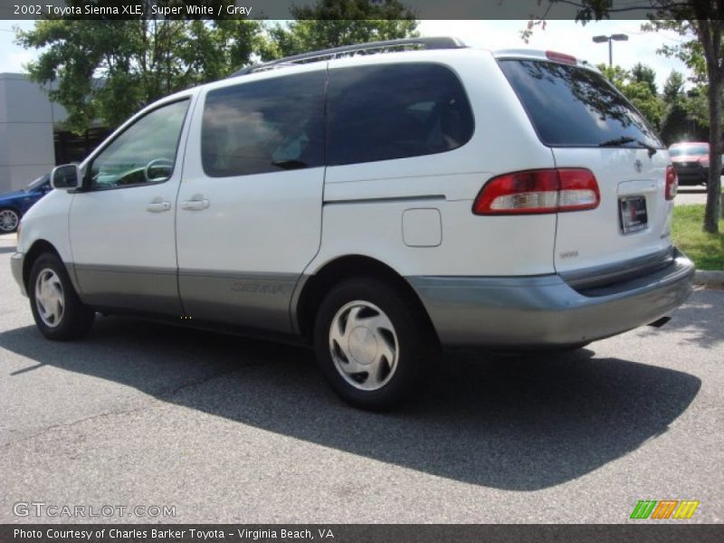 Super White / Gray 2002 Toyota Sienna XLE