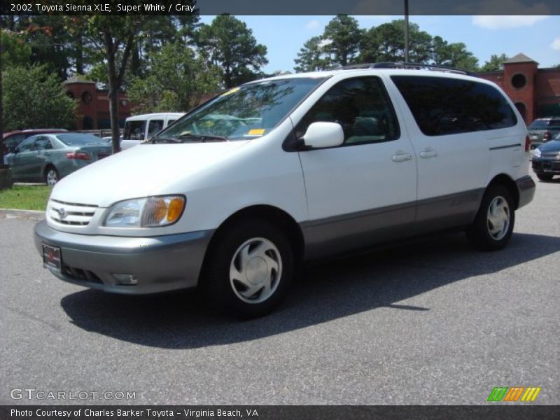 Super White / Gray 2002 Toyota Sienna XLE