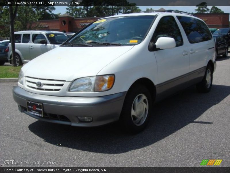 Super White / Gray 2002 Toyota Sienna XLE