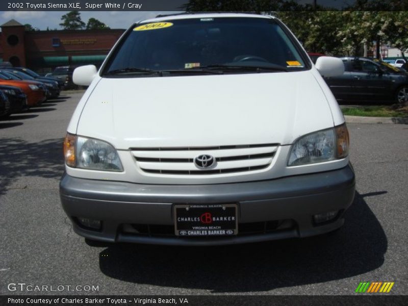 Super White / Gray 2002 Toyota Sienna XLE