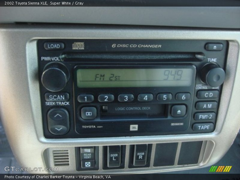 Super White / Gray 2002 Toyota Sienna XLE