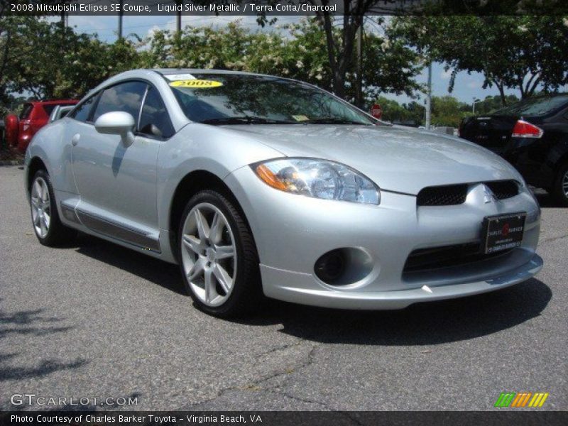 Liquid Silver Metallic / Terra Cotta/Charcoal 2008 Mitsubishi Eclipse SE Coupe