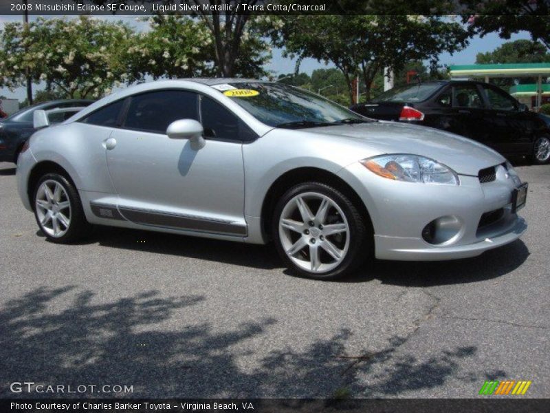 Liquid Silver Metallic / Terra Cotta/Charcoal 2008 Mitsubishi Eclipse SE Coupe