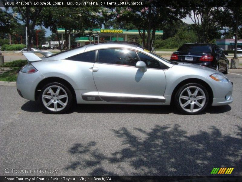 Liquid Silver Metallic / Terra Cotta/Charcoal 2008 Mitsubishi Eclipse SE Coupe