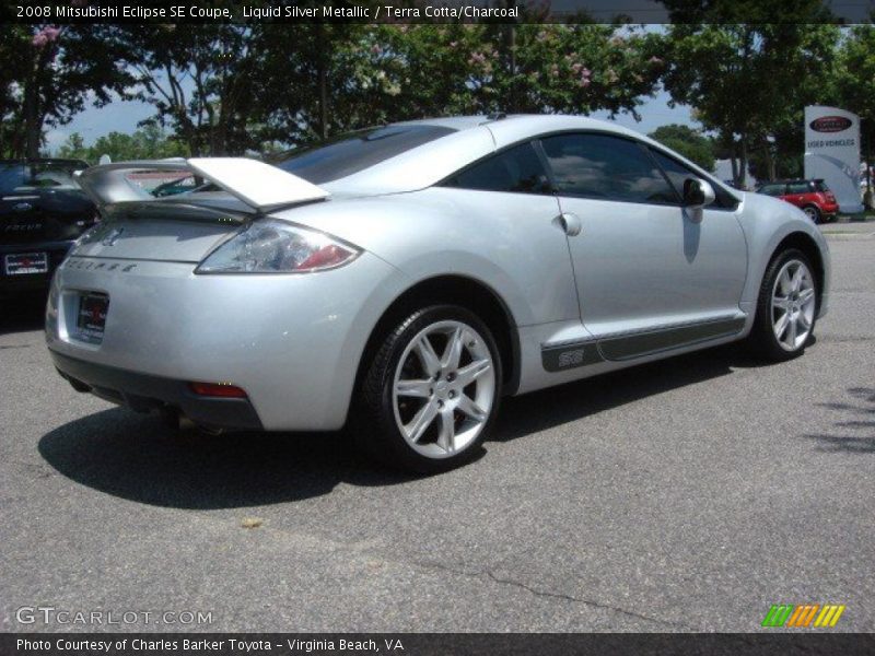 Liquid Silver Metallic / Terra Cotta/Charcoal 2008 Mitsubishi Eclipse SE Coupe