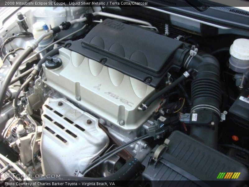 Liquid Silver Metallic / Terra Cotta/Charcoal 2008 Mitsubishi Eclipse SE Coupe