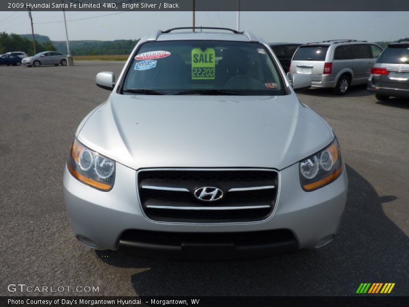 Bright Silver / Black 2009 Hyundai Santa Fe Limited 4WD