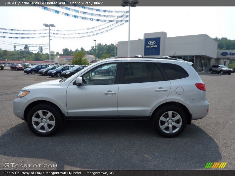 Bright Silver / Black 2009 Hyundai Santa Fe Limited 4WD