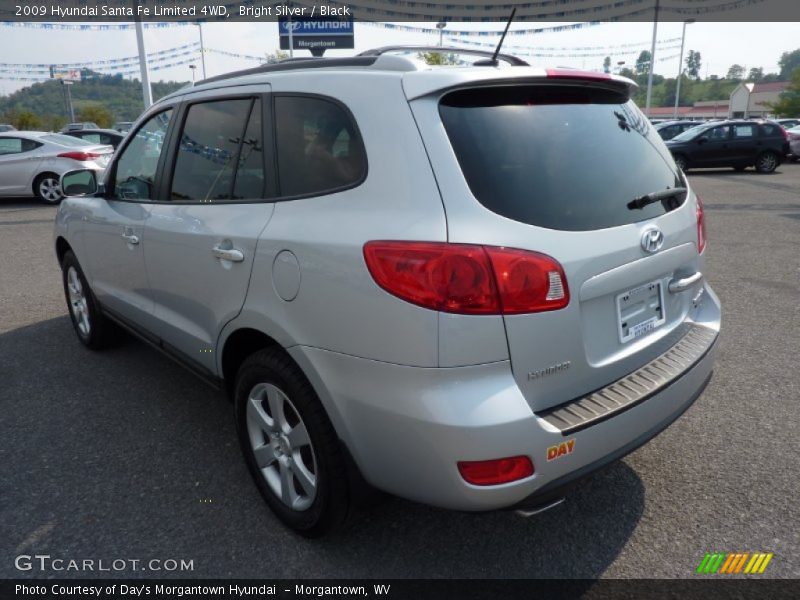 Bright Silver / Black 2009 Hyundai Santa Fe Limited 4WD
