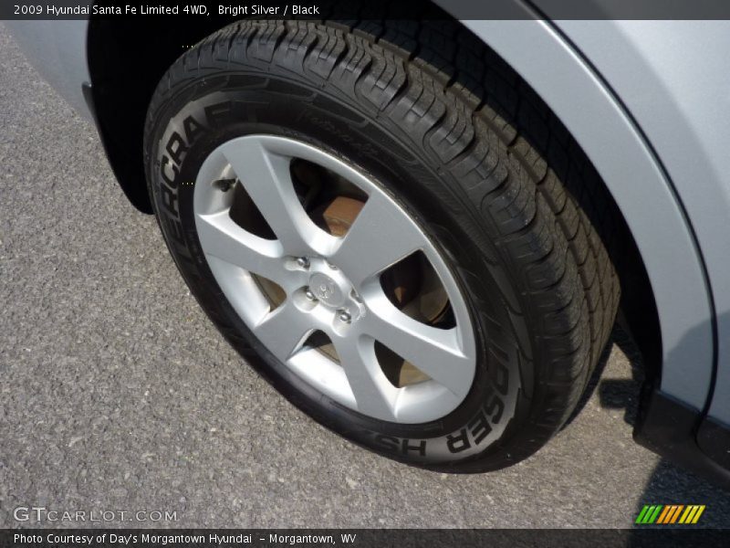 Bright Silver / Black 2009 Hyundai Santa Fe Limited 4WD