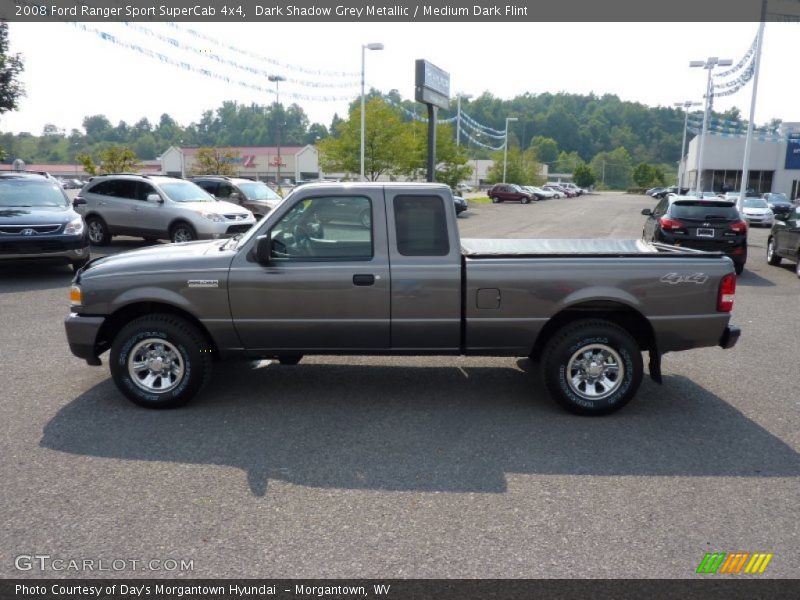 Dark Shadow Grey Metallic / Medium Dark Flint 2008 Ford Ranger Sport SuperCab 4x4