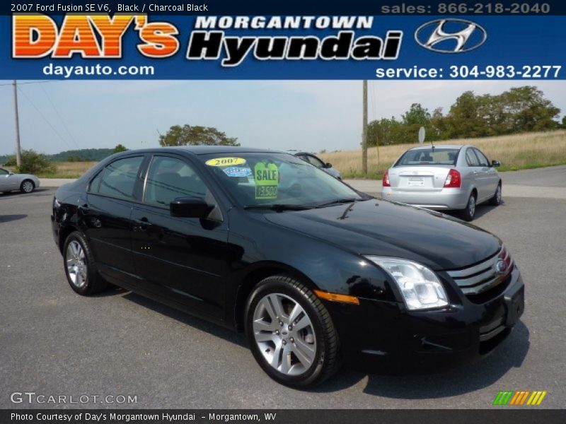 Black / Charcoal Black 2007 Ford Fusion SE V6