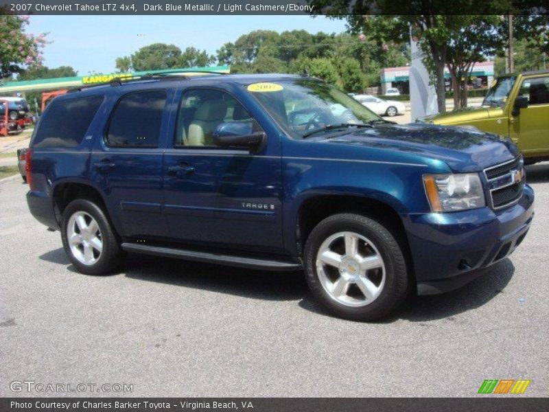 Dark Blue Metallic / Light Cashmere/Ebony 2007 Chevrolet Tahoe LTZ 4x4