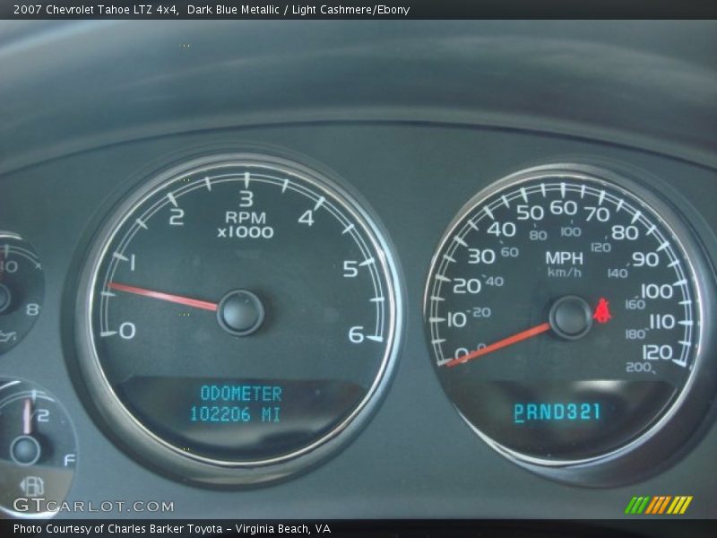 Dark Blue Metallic / Light Cashmere/Ebony 2007 Chevrolet Tahoe LTZ 4x4
