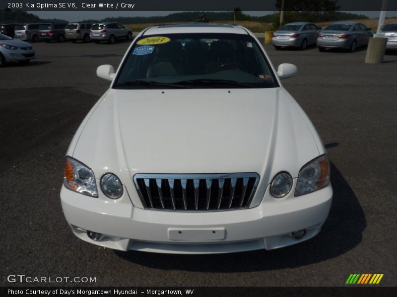 Clear White / Gray 2003 Kia Optima SE V6