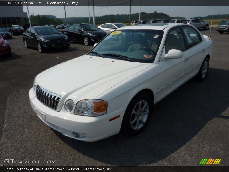 Clear White / Gray 2003 Kia Optima SE V6