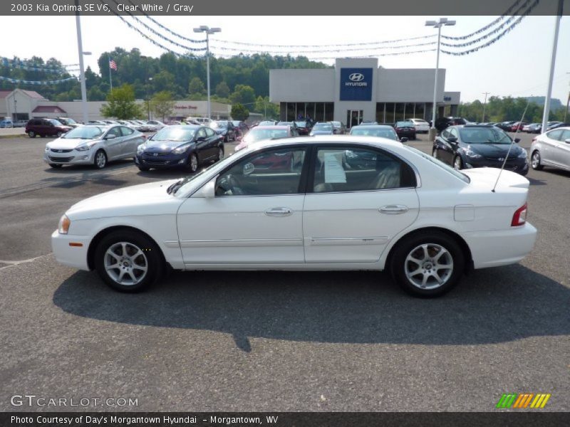 Clear White / Gray 2003 Kia Optima SE V6