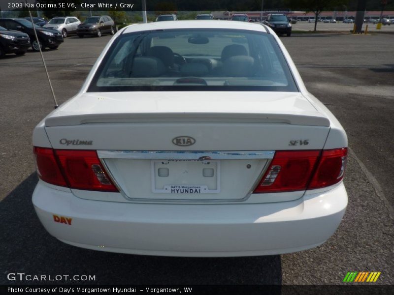 Clear White / Gray 2003 Kia Optima SE V6