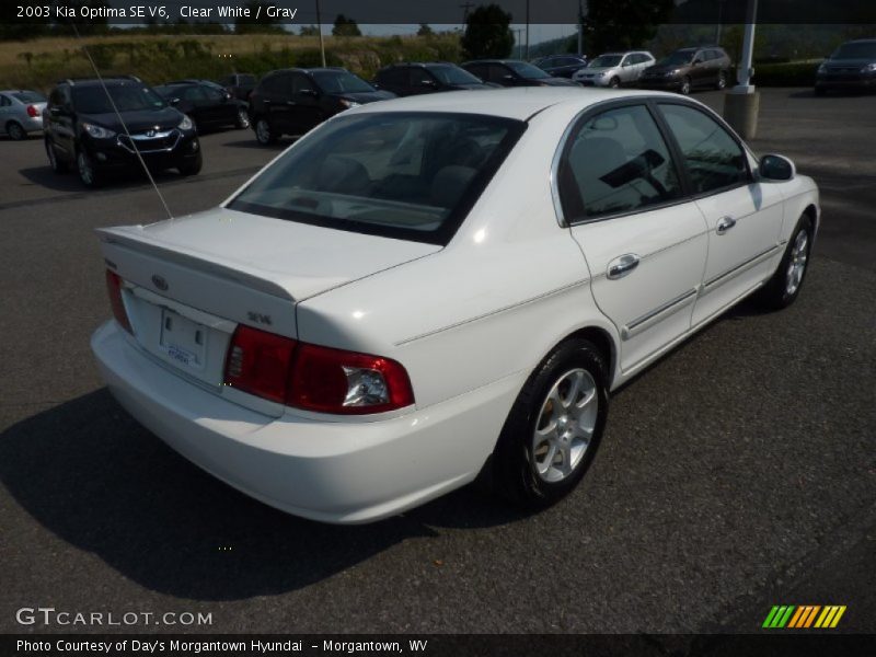 Clear White / Gray 2003 Kia Optima SE V6