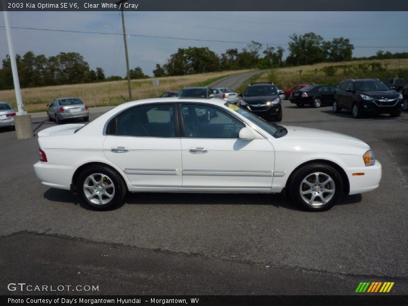 Clear White / Gray 2003 Kia Optima SE V6