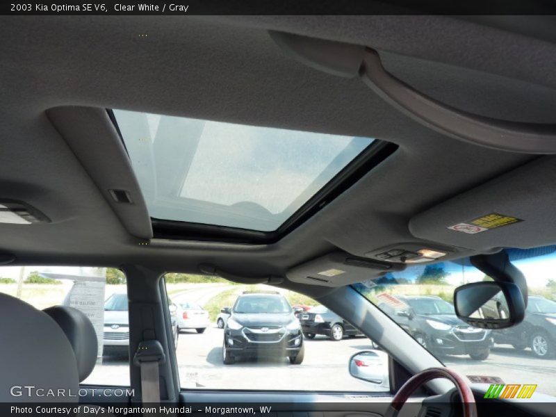 Clear White / Gray 2003 Kia Optima SE V6