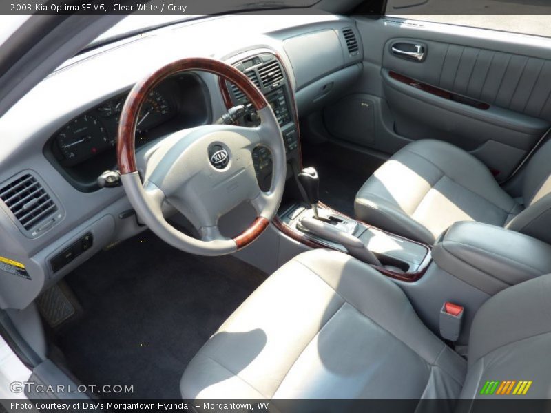 Clear White / Gray 2003 Kia Optima SE V6