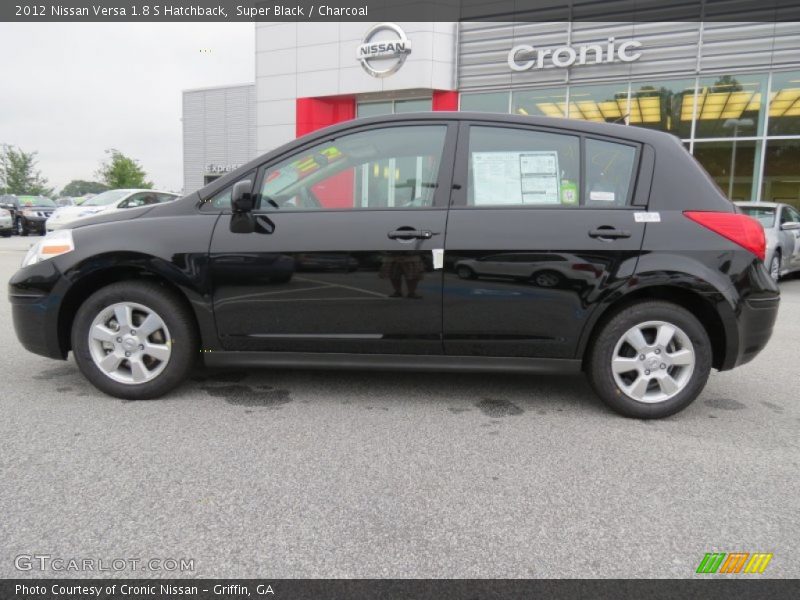 Super Black / Charcoal 2012 Nissan Versa 1.8 S Hatchback