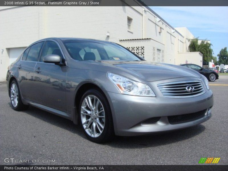 Platinum Graphite Gray / Stone 2008 Infiniti G 35 Sedan