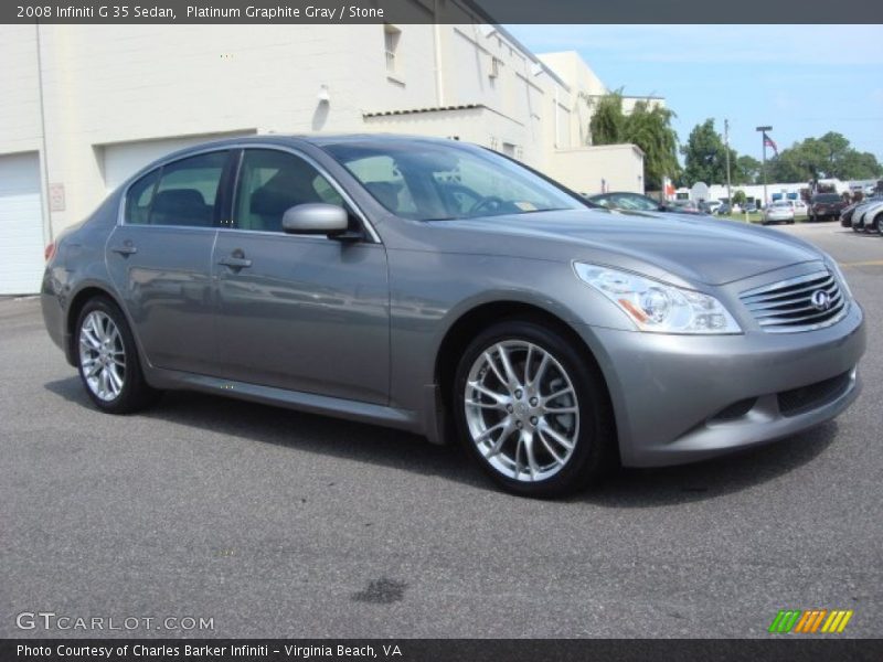 Platinum Graphite Gray / Stone 2008 Infiniti G 35 Sedan