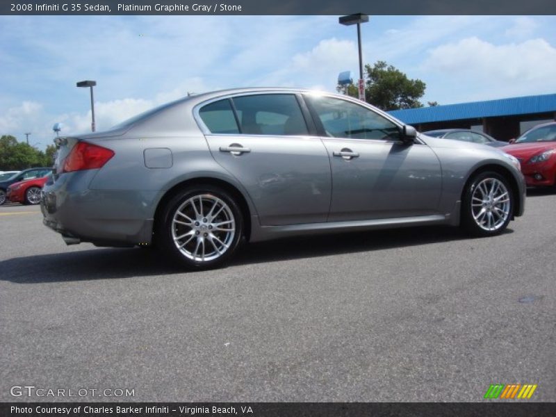 Platinum Graphite Gray / Stone 2008 Infiniti G 35 Sedan