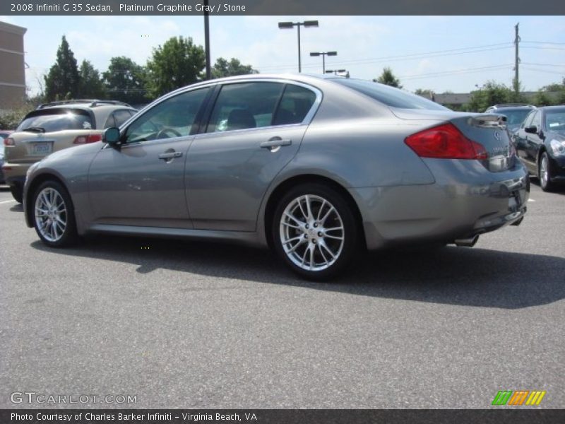 Platinum Graphite Gray / Stone 2008 Infiniti G 35 Sedan