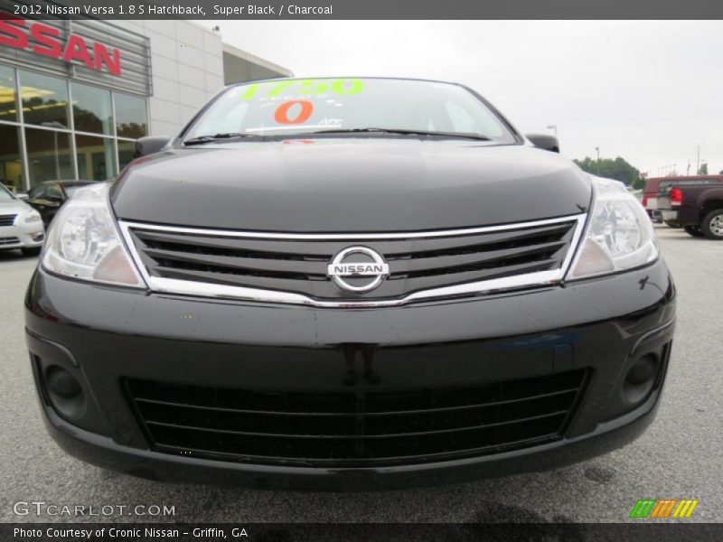 Super Black / Charcoal 2012 Nissan Versa 1.8 S Hatchback