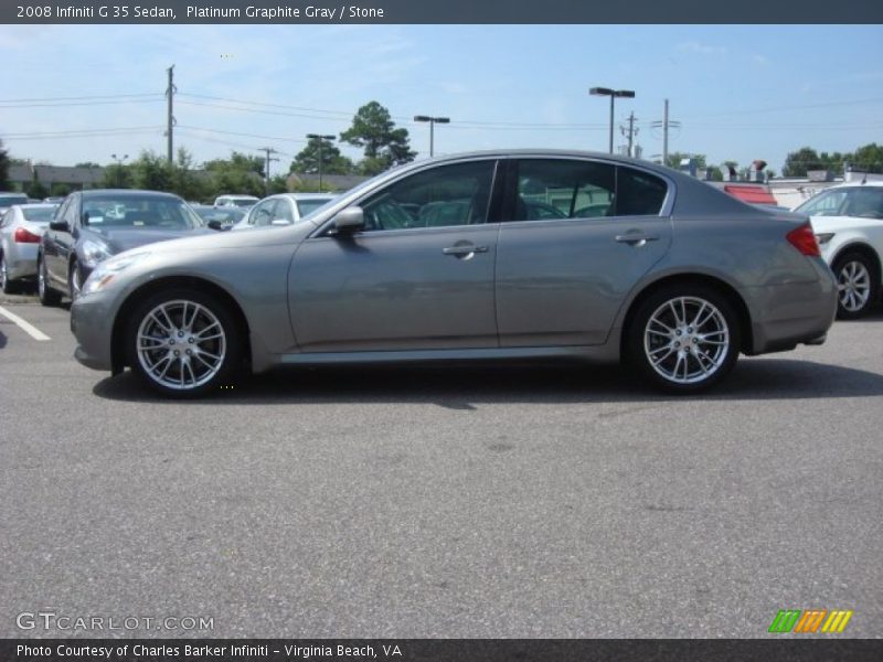 Platinum Graphite Gray / Stone 2008 Infiniti G 35 Sedan