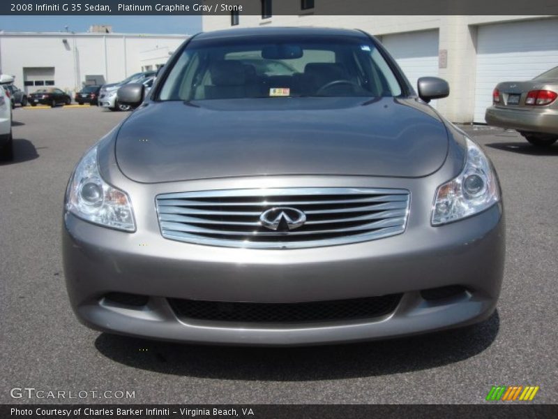 Platinum Graphite Gray / Stone 2008 Infiniti G 35 Sedan